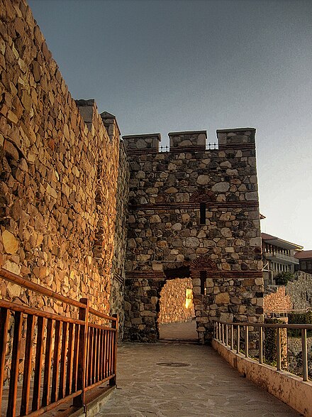 A reconstructed gate part of Sozopol's ancient fortifications