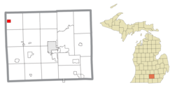 Location within Jackson County