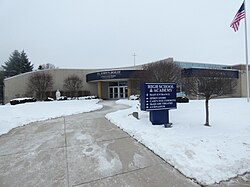 St. John's Jesuit High School and Academy Main Entrance, February 2021.jpg