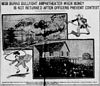 This photoillustration from the front page of the June 6, 1904 issue of the St. Louis Republic newspaper illustrates the burning of the Norris Amusement Company arena during the St. Louis bullfight riot.