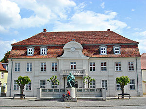 Stavenhagen Rathaus Marktplatz Reuter Literature Museum tidligere rådhus.JPG