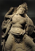 Batik motif on Durga Mahishasuramardini statue, Singhasari, 1275-1300