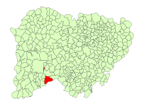 A Serradilla del Llano elhelyezkedése