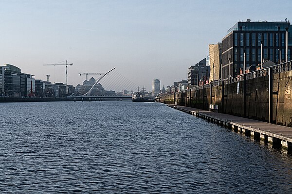 Dublin Docklands viewed from east to west