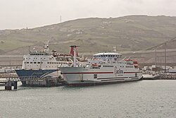 The Al Mansour (left) in Tangier, May 2011