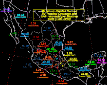 Mexico tropical cyclone rainfall maxima per state Tcmexicostatemaxima.gif