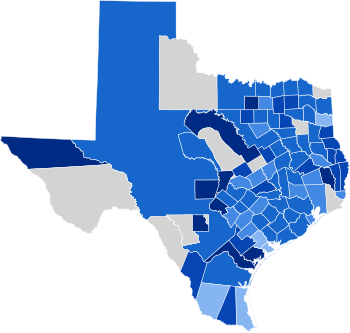 Texas Presidential Election Results 1852.svg