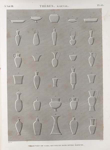 Pl.65 - Collection de vases recueillis dans divers édifices