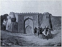 The flight of Sultan Hussain Sharki of Jaunpur, A.D. 1479 The flight of Sultan Hussain Sharki of Jaunpur, A.D. 1479.jpg
