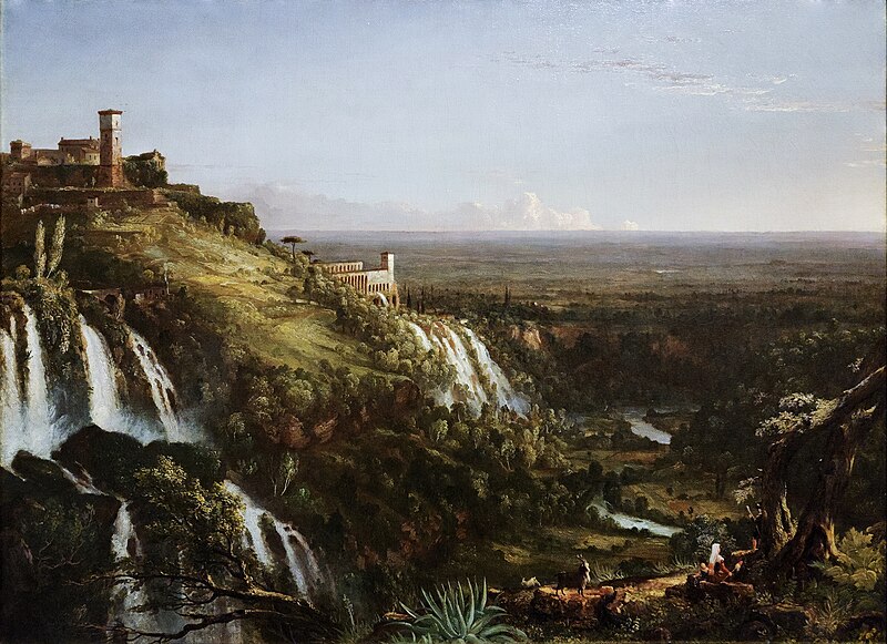 File:Thomas Cole - The Cascatelli, Tivoli, Looking Towards Rome (c. 1832).jpg