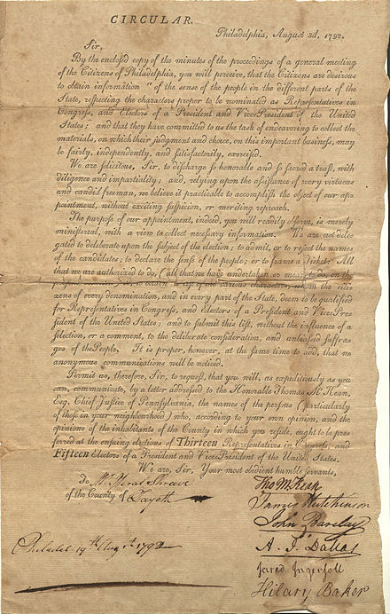 Letter from Thomas Mckean to Israel Shreve, 1792