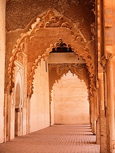 Lambrequin arches in the Mosque of Tinmal (mid-12th century)