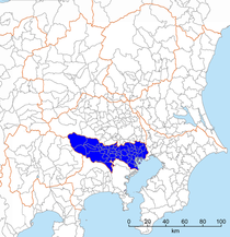 Präfektur Tokio ohne Izu- und Ogasawara-Inseln (東京都 Tōkyō-to; 13,5 Mio. Einwohner, 2015)
