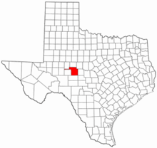 Location of Tom Green County in Texas Tom Green County Texas.png