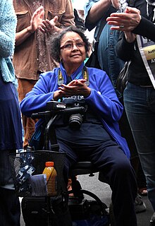 Torres Strait Islander Ellen Jose at the Commemoration for Tunnerminnerwait and Maulboyheenner 2012 (6730352391).jpg