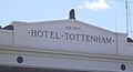 Detail of the façade of the Tottenham Hotel, in the town of Tottenham, New South Wales.