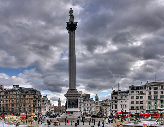 Monumental work at Trafalgar Square.