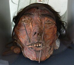 Head trophy of the Nazca culture.