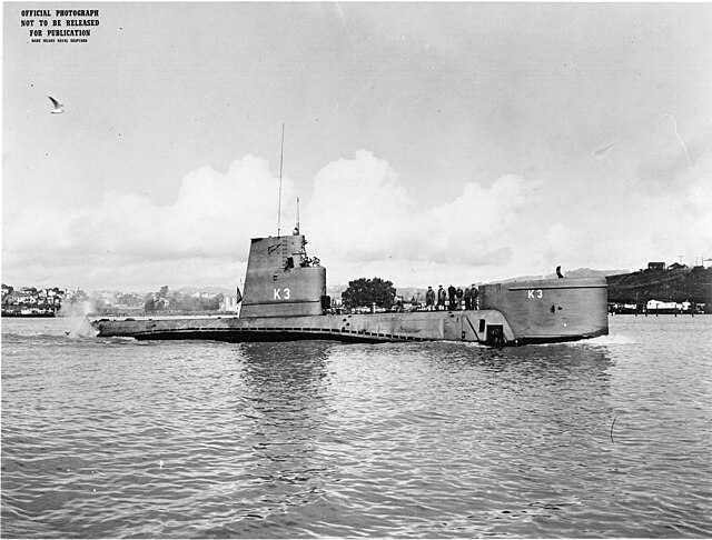 USS K-3 with BQR-4 sonar dome