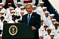 US Navy 050830-N-7130B-097 President George W. Bush delivers a speech to service members on board Naval Air Station (NAS) North Island, Calif.jpg