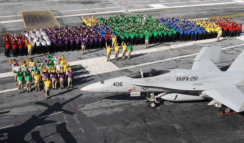 File:US Navy 090529-N-1981M-134 Members of the air department aboard the aircraft carrier USS George H.W. Bush (CVN 77) pose for a group photo while en route back to homeport at Naval Station Norfolk.jpg