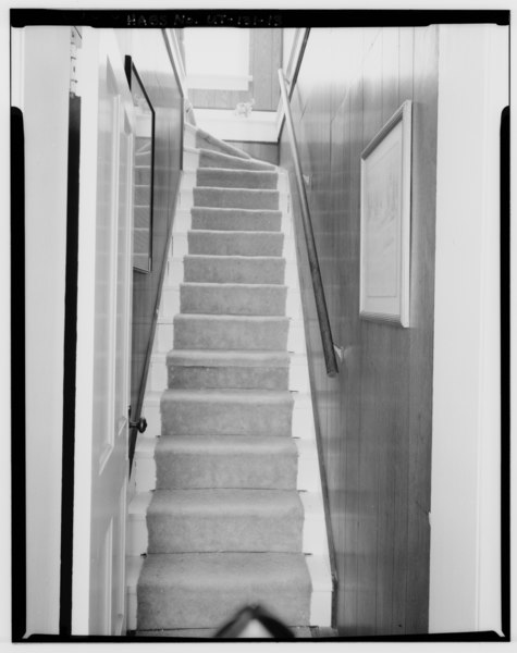 File:VIEW OF THE HOUSE INTERIOR, STAIRS TO THE SECOND FLOOR; LOOKING WEST. - Richard M. Fairbourn Farm, 170 West, 11,400 South, South Jordan, Salt Lake County, UT HABS UTAH,18-SOJO,1-13.tif