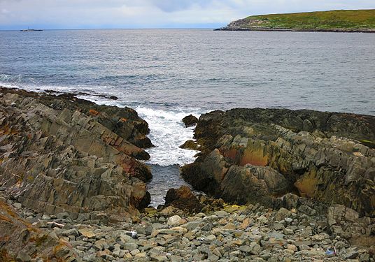 Beach of Arctic Ocean with mini-fjord (Norway)