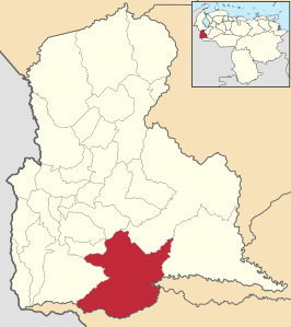 Locatie van de gemeente in Táchira