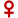 Venus symbol (heavy red).svg