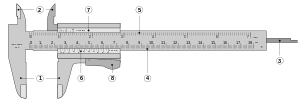 Illustration of a vernier caliper