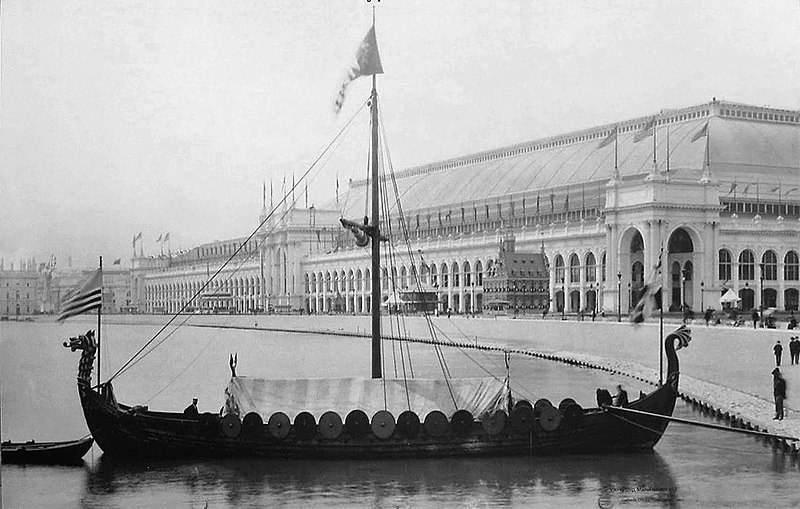 File:Viking, replica of the Gokstad Viking ship, at the Chicago World Fair 1893.jpg