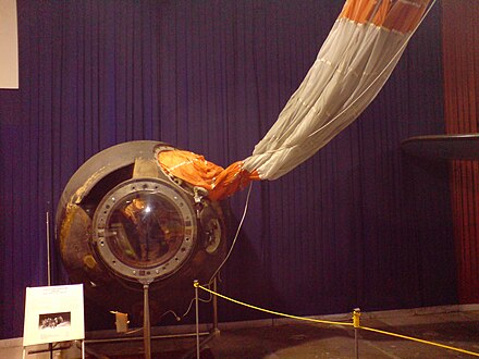 The Soyuz 28 capsule, on display at the Prague Aviation Museum, Kbely