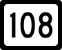 West Virginia Route 108 marker