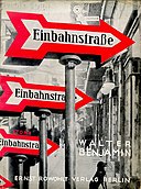 Walter Benjamin - Einbahnstraße, Rowohlt Verlag, 1928.jpg
