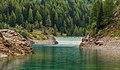 Wandeltocht rond Lago di Pian Palù (1800 m). in het Nationaal park Stelvio (Italië).