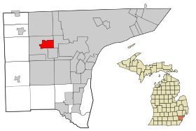 Wayne County Michigan Incorporated and Unincorporated areas Garden City highlighted.svg