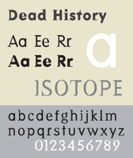 Dead History typeface designed by P. Scott Makela