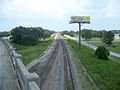 Rail tracks, looking north from the US 301 bridge.