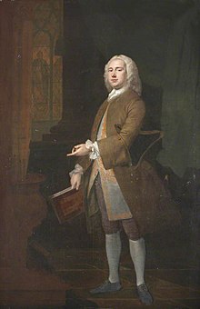 William Boyce (1711-1779), the Master of the King's Music and the composer of most of the 1761 coronation music. William Boyce, ca. 1745.jpg