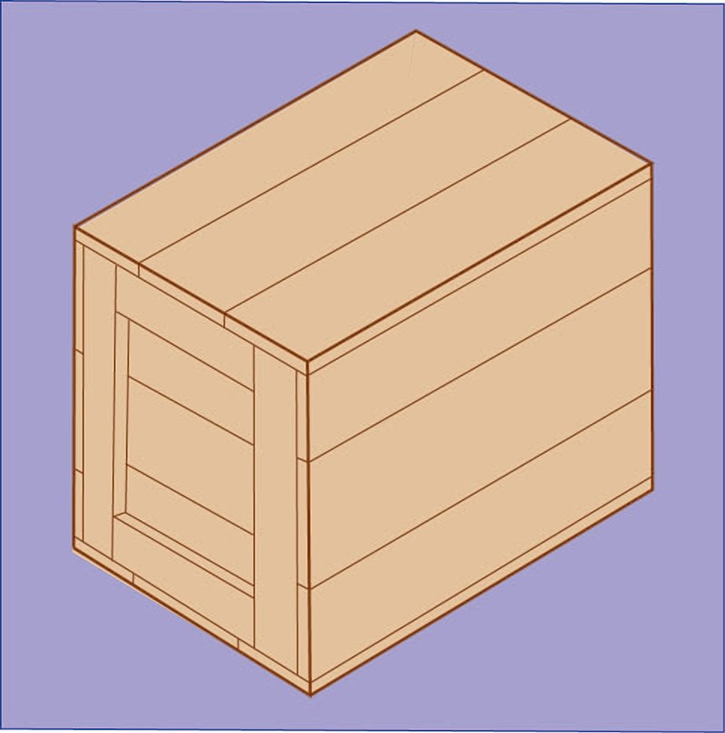 How to draw Wooden Box 