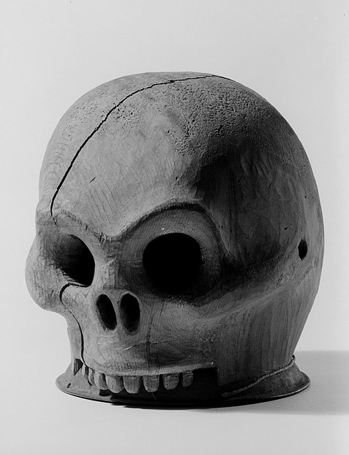 Tsimshian (Native American) Wooden Skull Headdress, late 19th century