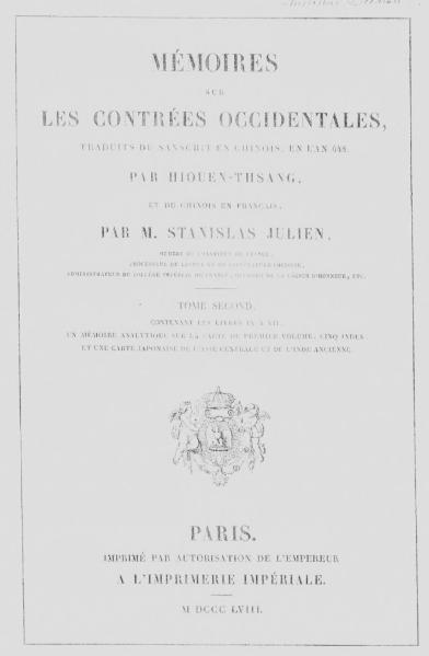 File:Xuanzang, Julien - Mémoires sur les contrées occidentales, tome 2.djvu