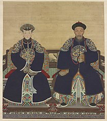 Portrait of Yinti, Prince Xun (1688-1755), and Wife