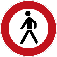 Zeichen 259 - Verbot für Fußgänger, StVO 1992.svg
