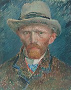 Self-Portrait with Grey Felt Hat by Vincent van Gogh