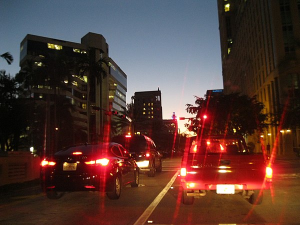 Coral Gables at night in January 2014