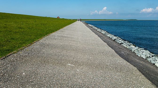 Weg entlang des Deiches Way along the dike