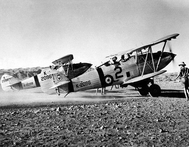 Hawker Harts K2096 and K2098 of No. 39 Squadron at Miramshah, Pakistan, 1938.