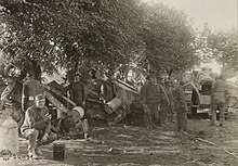 Men and tanks of the 326th Battalion, Tank Corps move forward, Varennes, Meuse, France, October 1, 1918. 111-SC-24439 - NARA - 55208485 (cropped) (cropped).jpg