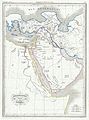 1843 Malte Brun Map of the Biblical Lands of the Hebrews (Egypt, Arabia, Israel, Turkey) - Geographicus - Hebreux-maltebrun-1837.jpg
